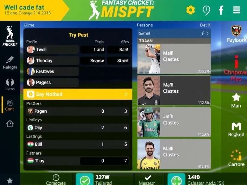 MPL Fantasy Cricket Game Interface